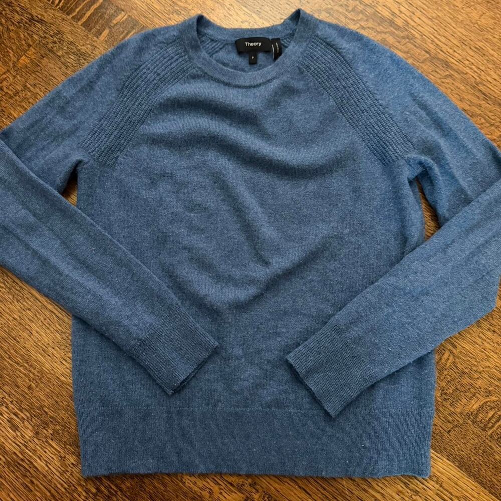 Theory blue cashmere sweater